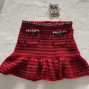 SELF-PORTRAIT KIDS
Mélange wool and cotton knit SKIRT